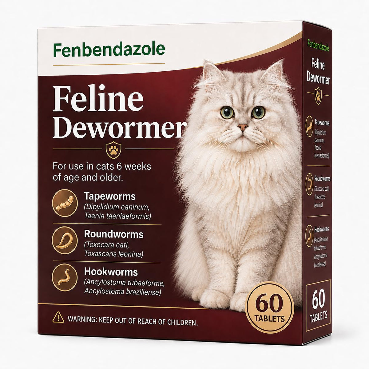 Cat Dewormer Tablets 60 Tablets U404