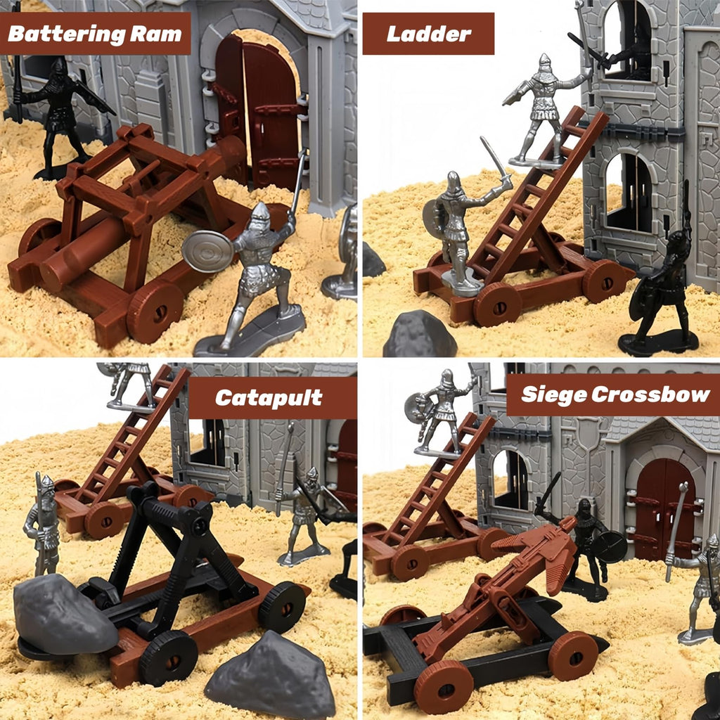 Medieval Castle Toy Building Set with Cavalry and Arrow Tower Z5403