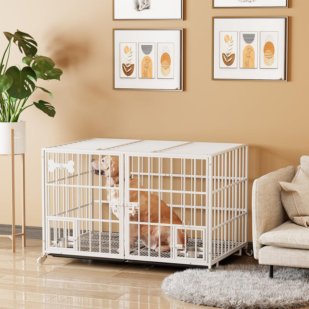 42" Heavy Duty Metal Dog Crate with Divider V242590