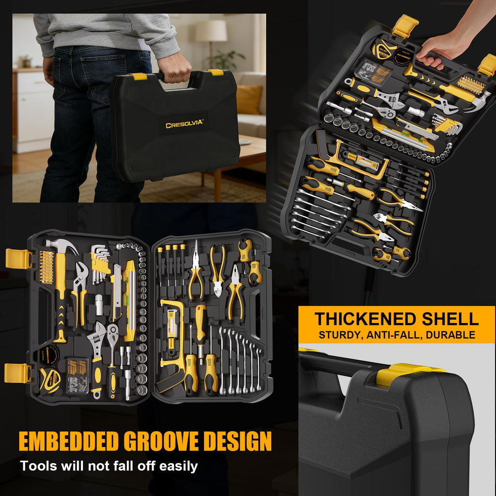 199 Piece Tool Kit with Socket Wrench Tool Box Case M231