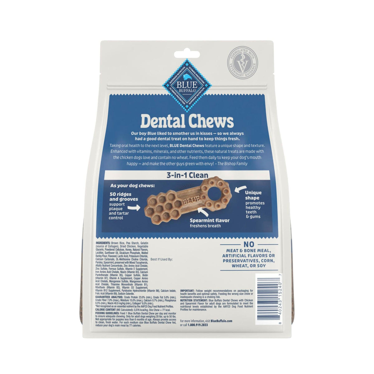 Chicken & Spearmint Medium Dental Chews, 11.5 oz, 14 ct V970556