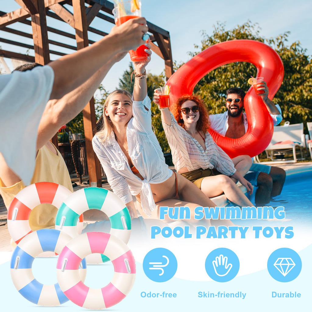 4Pcs Inflatable Pool Float with Handle H42684