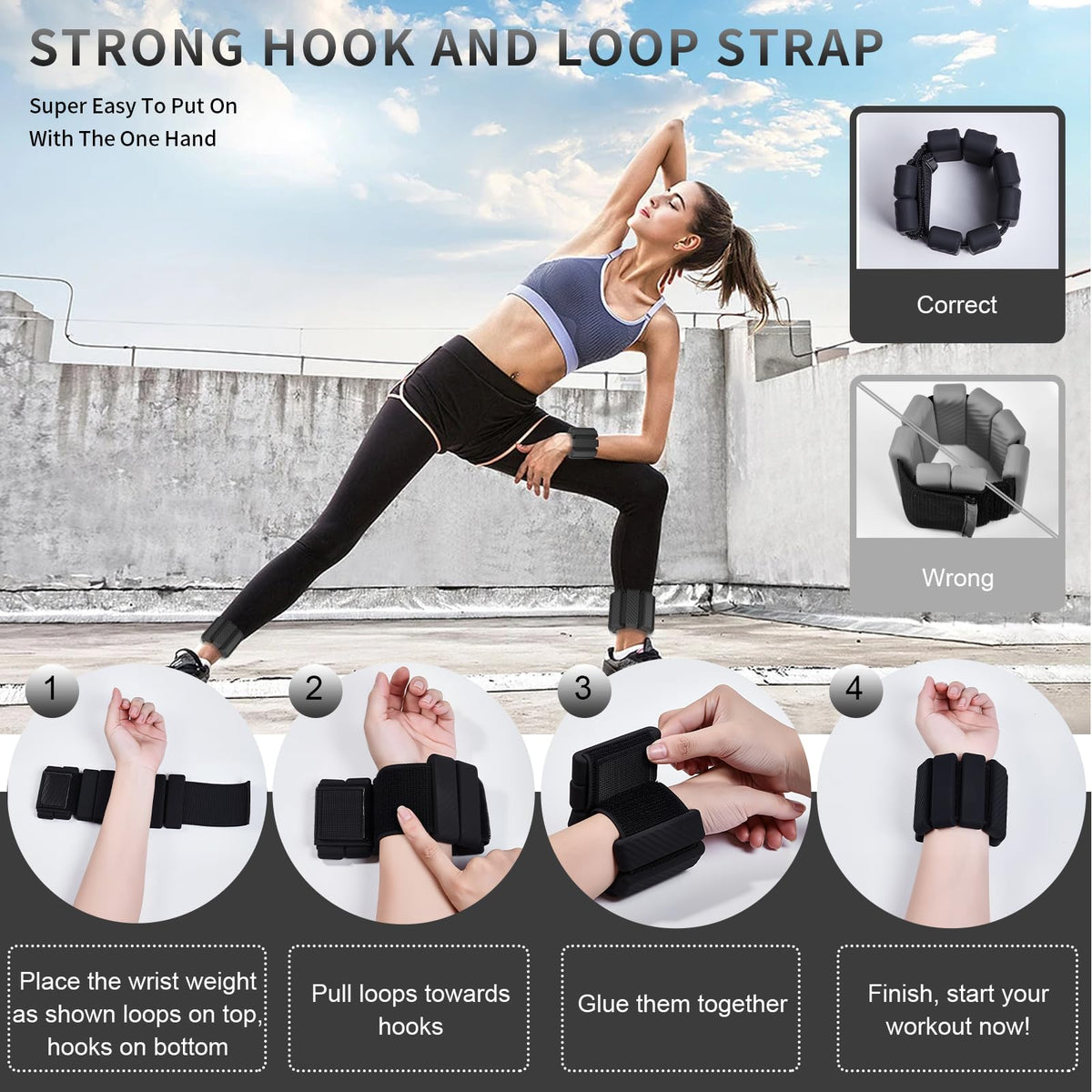 Adjustable Wrist & Ankle Weights Set of 2 N7327