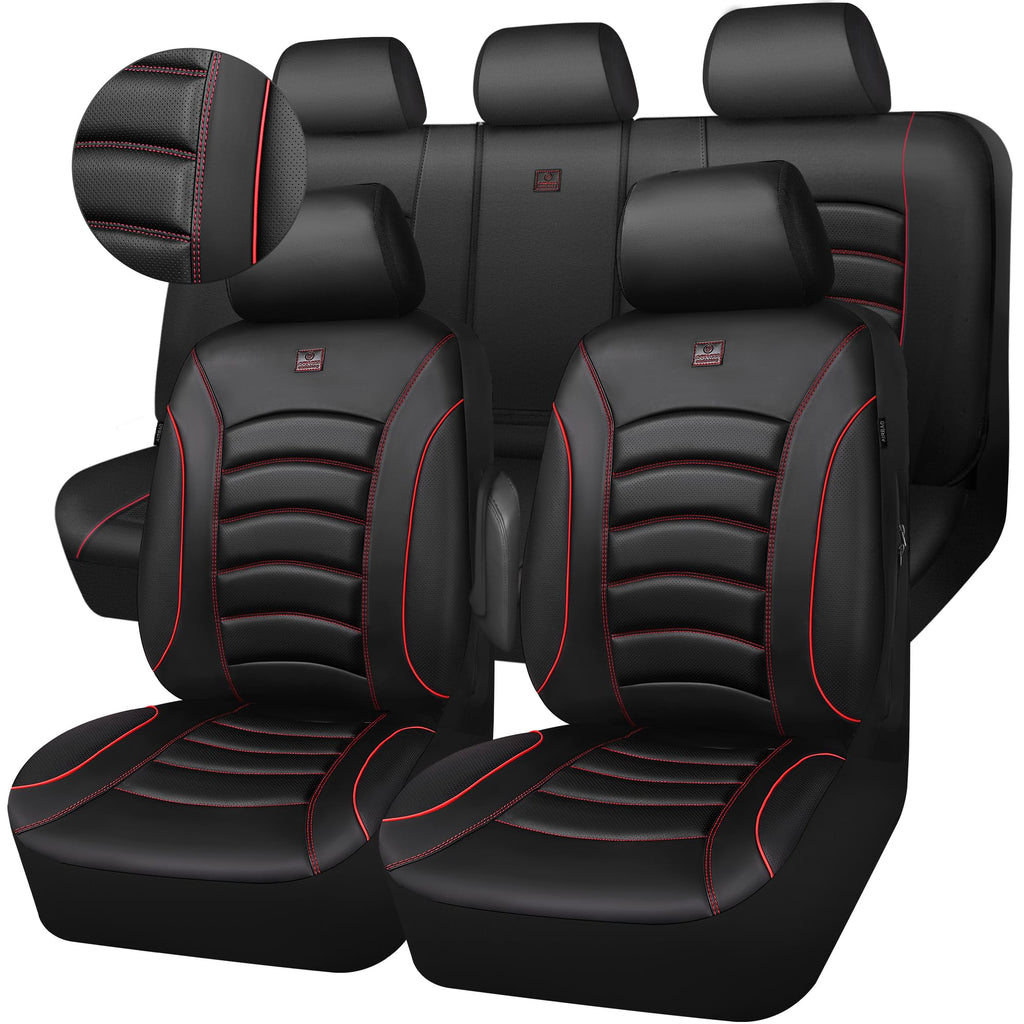 3D Foam PU Leather Car Seat Covers Full Set C57020