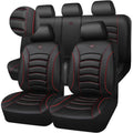 3D Foam PU Leather Car Seat Covers Full Set C57020