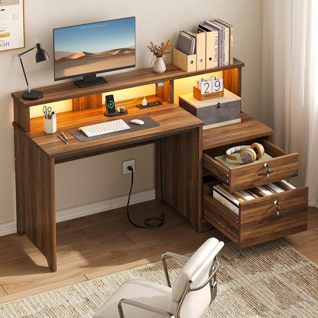 55-Inch Computer Desk with File Drawer F95513