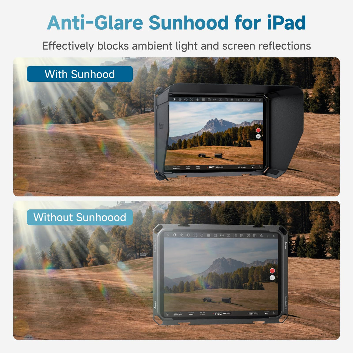 iPad mini Cage with Battery Plate Adapter and Sunhood U796