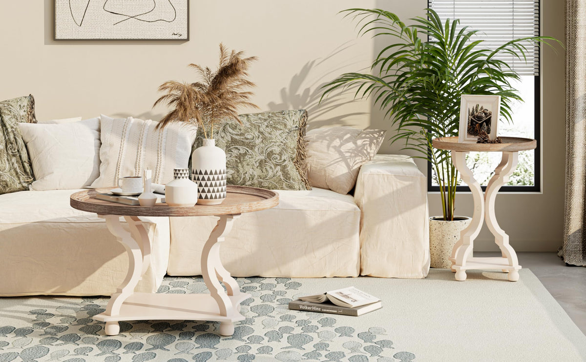 Round Wood Coffee Table A822