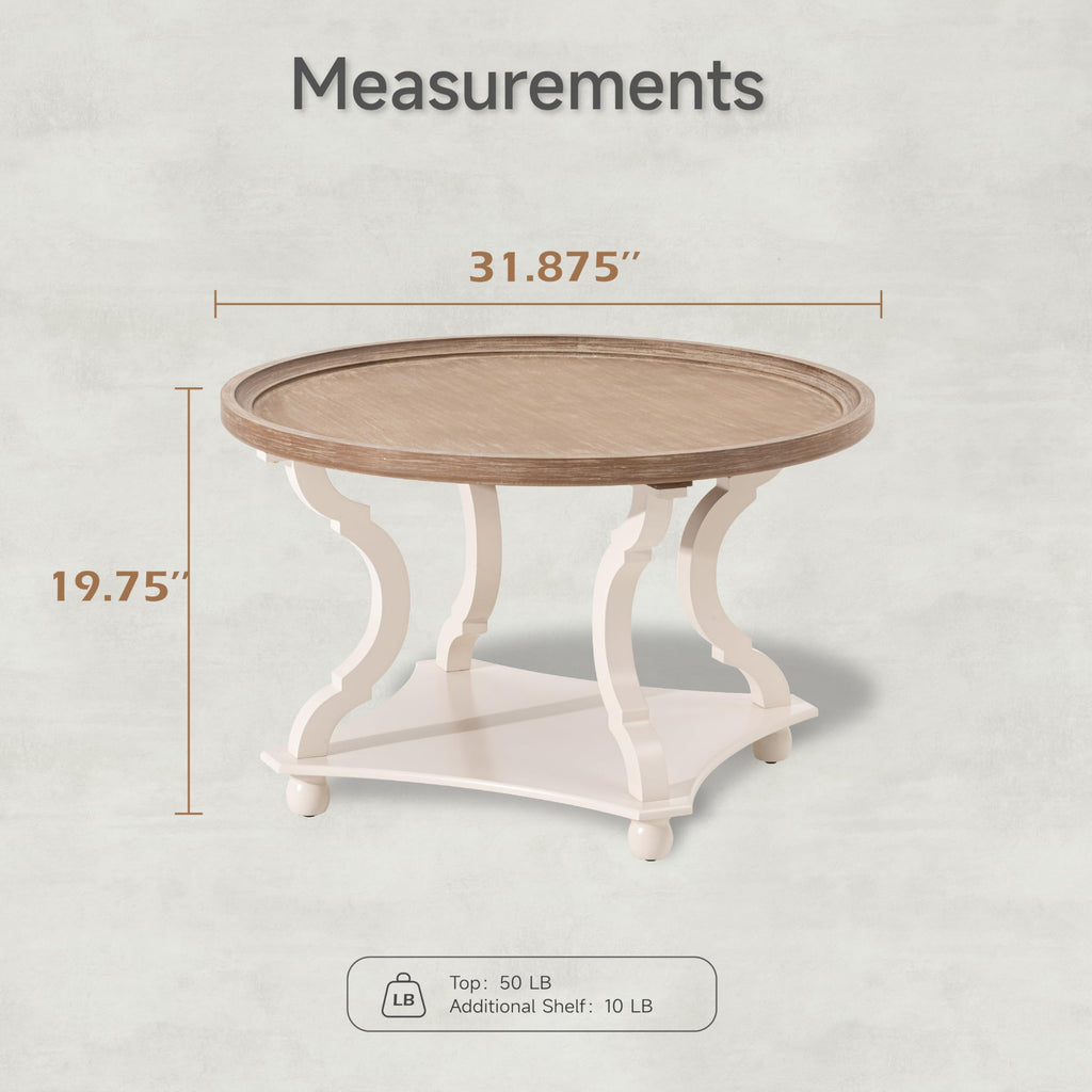 Round Wood Coffee Table A822