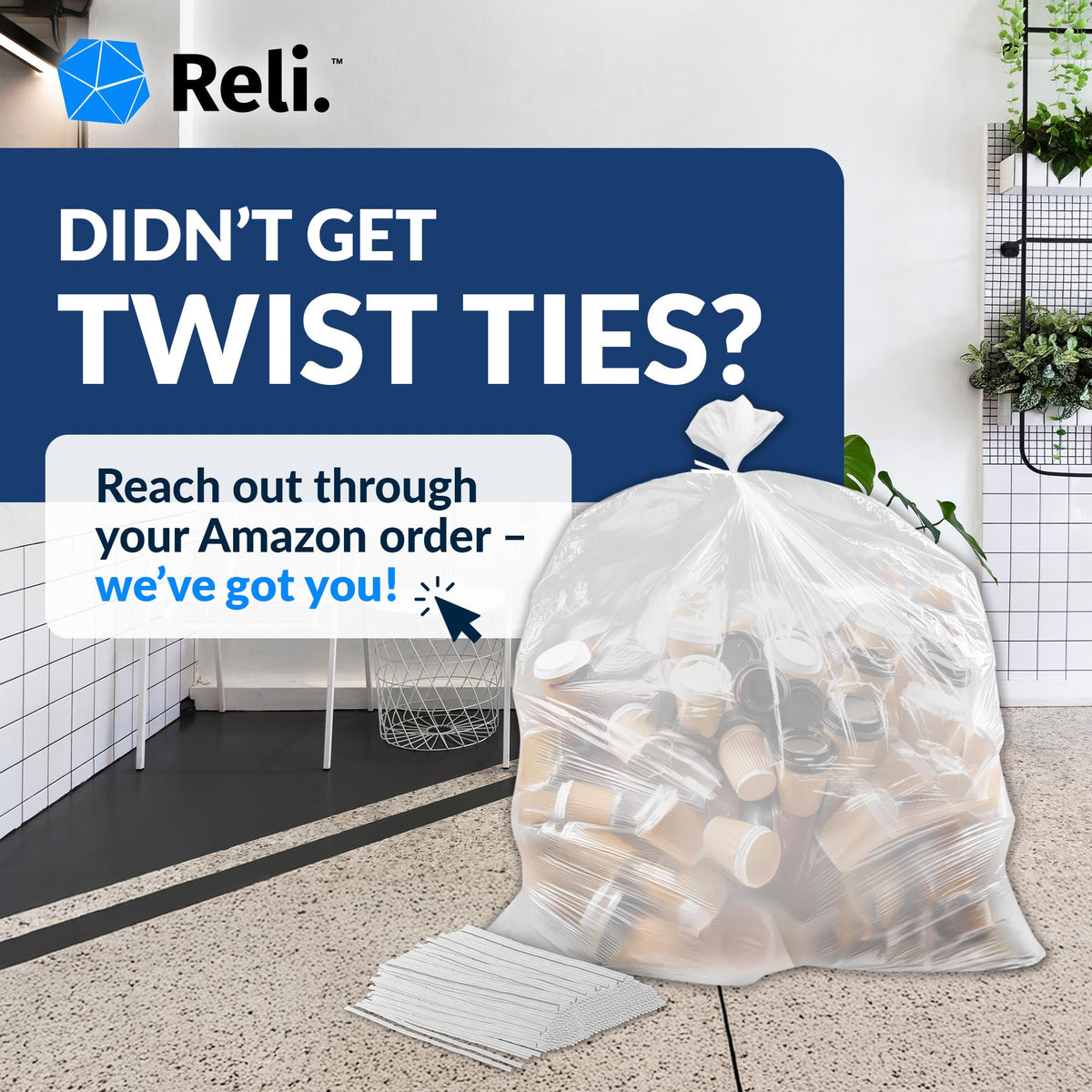 50 Gallon Heavy Duty Trash Bags M7661