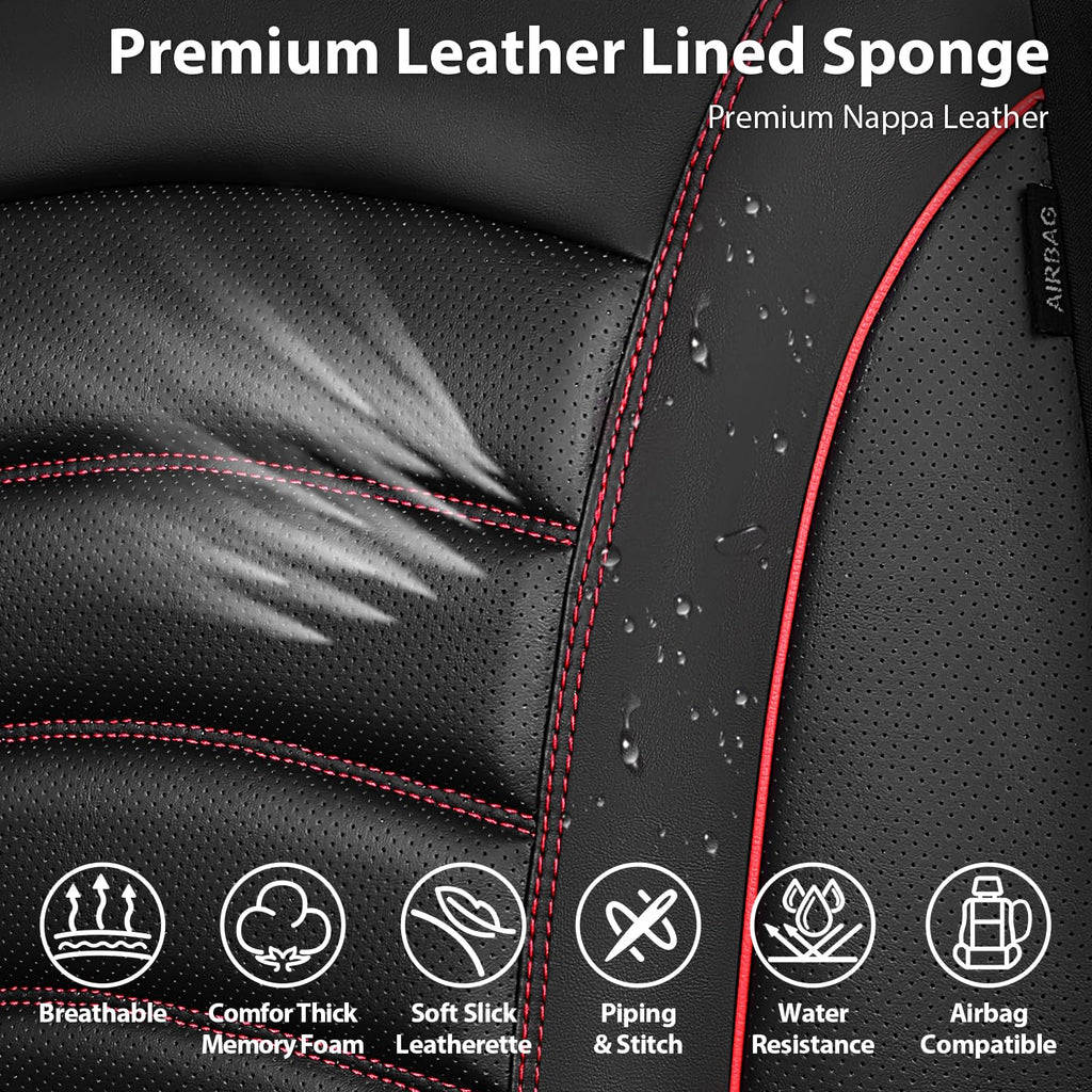 3D Foam PU Leather Car Seat Covers Full Set C57020