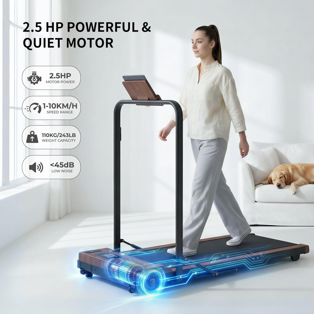 2 in 1 Under Desk Treadmill 2.5HP Portable Treadmill L5722