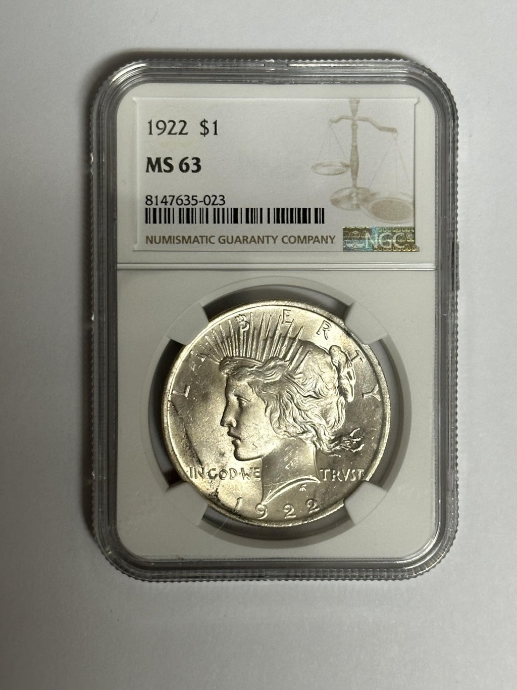 1922 Peace Dollar P5055