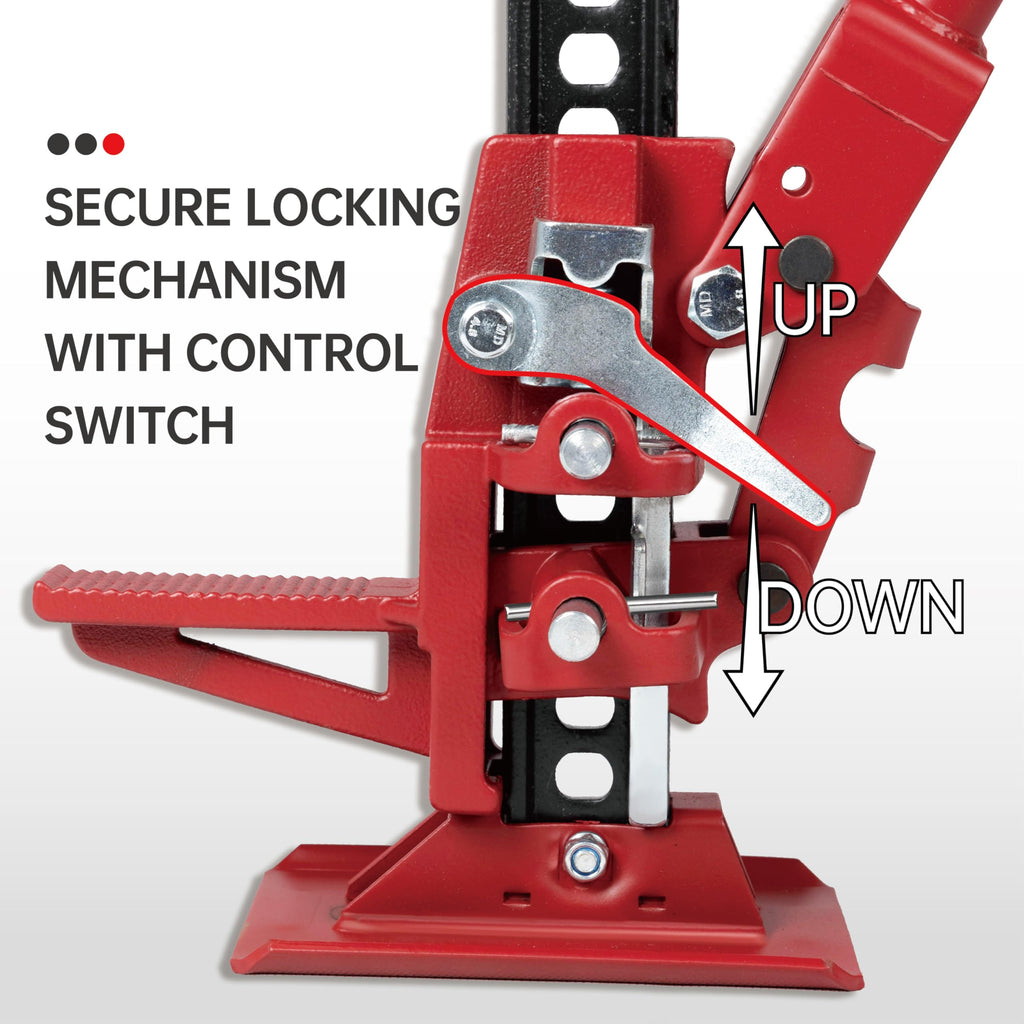 3-Ton Cast Iron Ratcheting Utility Farm Jack F1031