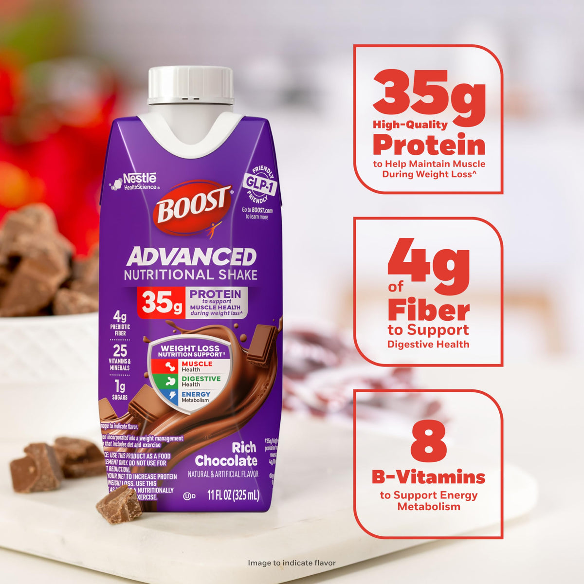 Chocolate Protein Shake 12-11 FL OZ Cartons Q289