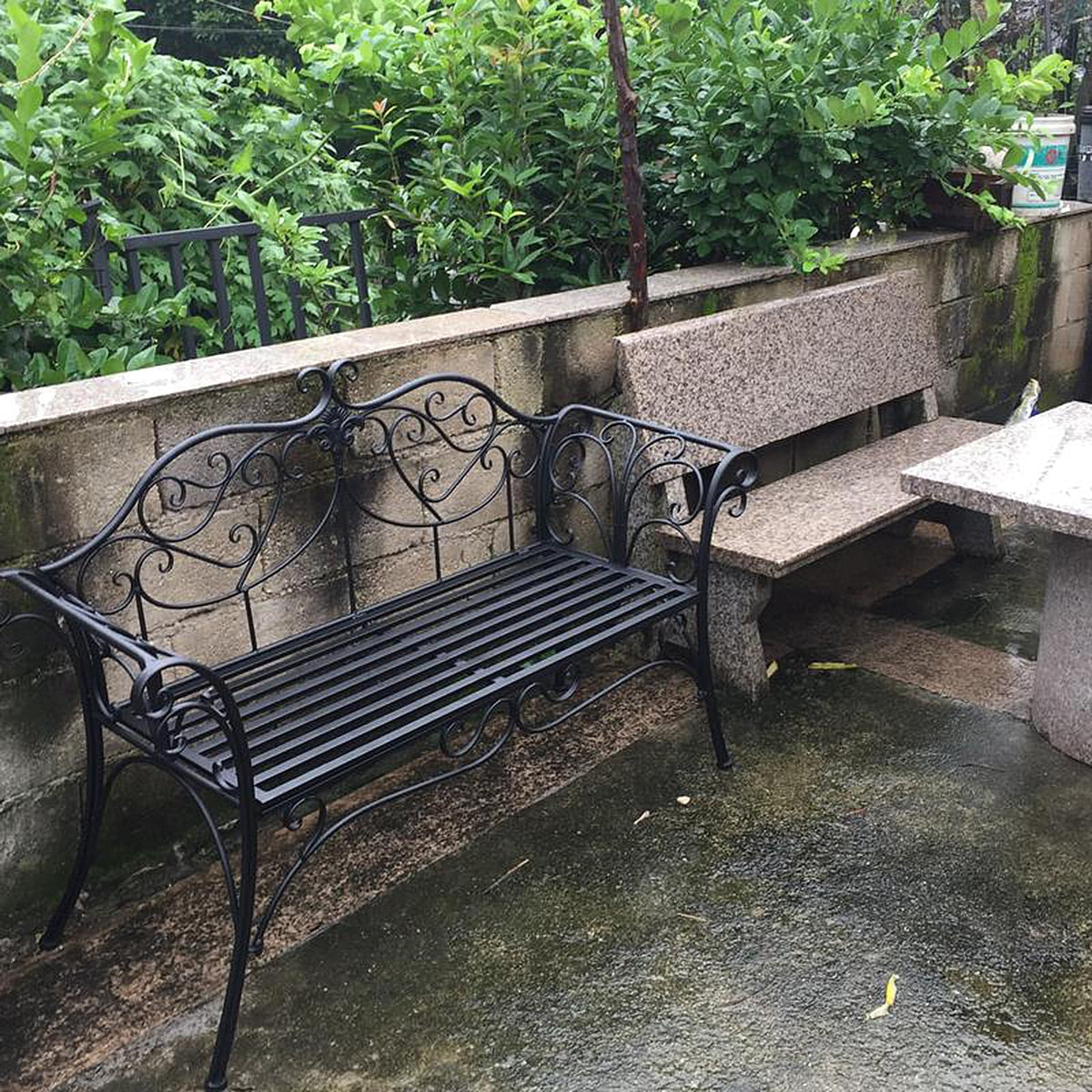 2-Seat Metal Bench H7014