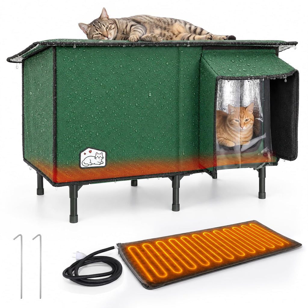 Heated Outdoor Cat House J978