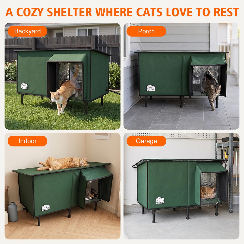 Heated Outdoor Cat House J978