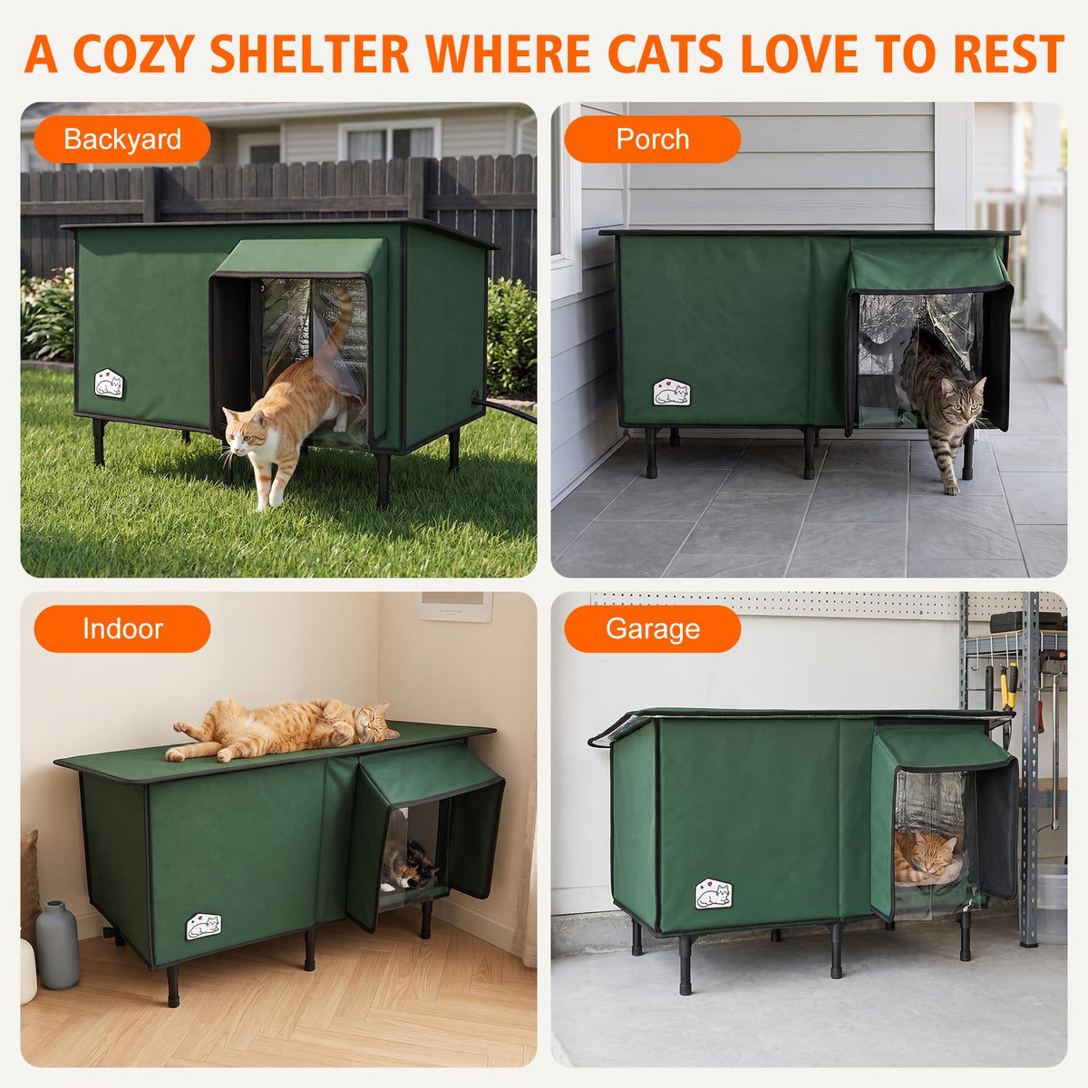Heated Outdoor Cat House J978