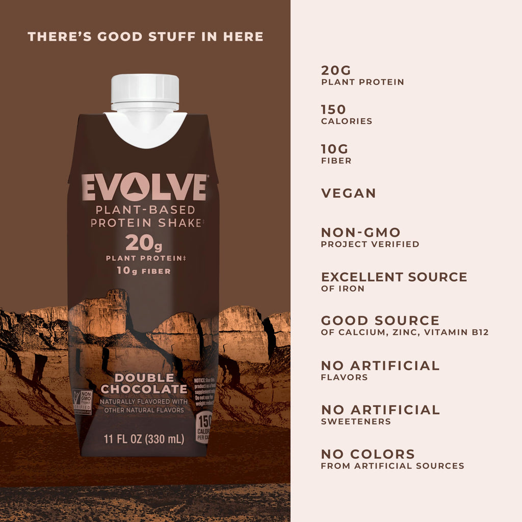 Double Chocolate Vegan Protein Shake 11 Fl Oz Pack of 12 N838561