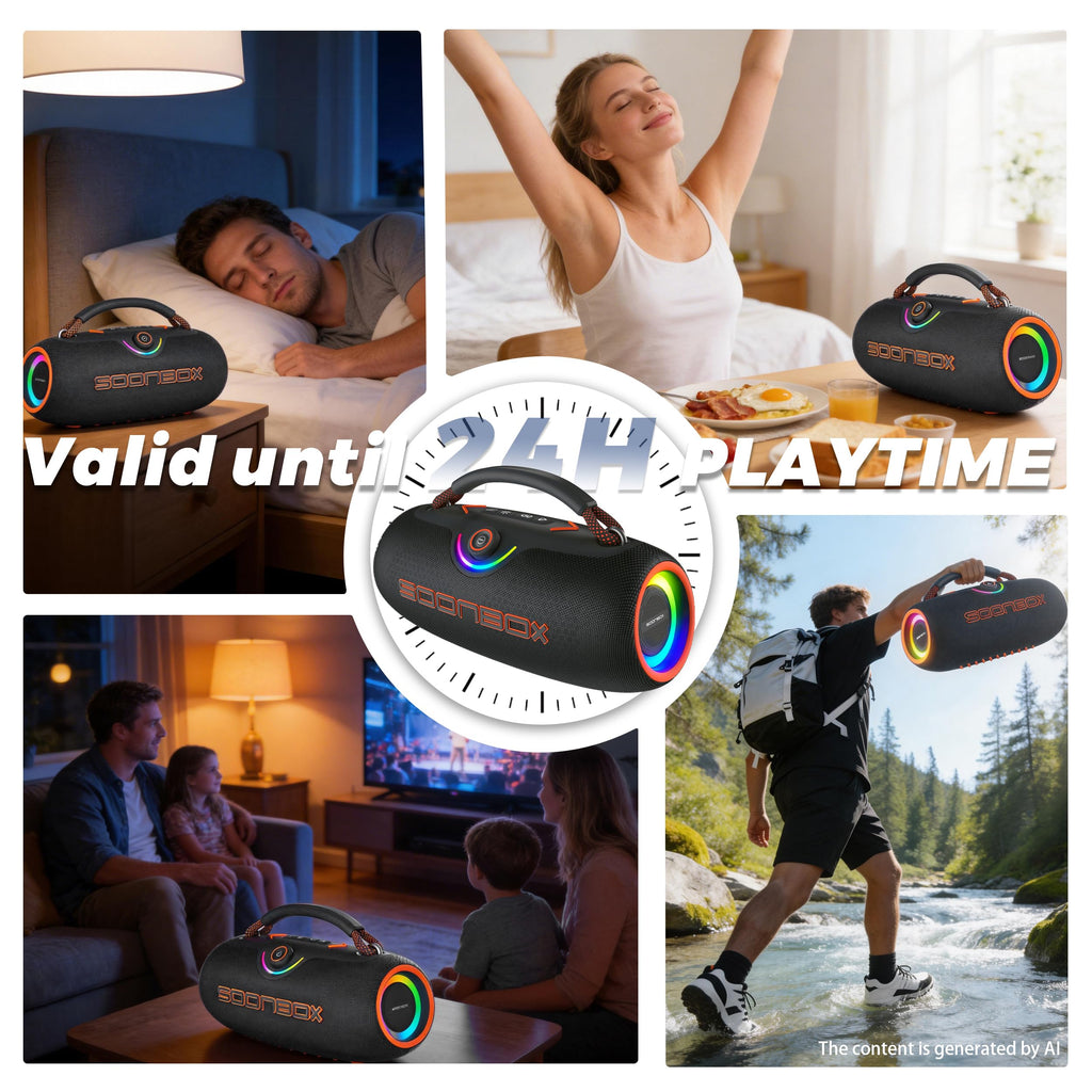 Black Portable Bluetooth Speakers X710