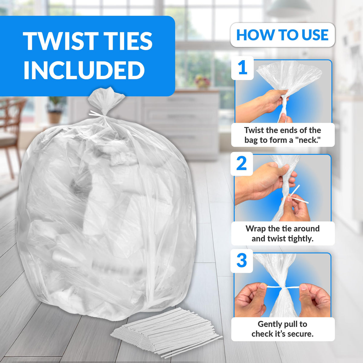 50 Gallon Heavy Duty Trash Bags M7661