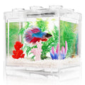 0.6 Gallon Betta Fish Tank Aquarium Kit with LED Lighting D53130
