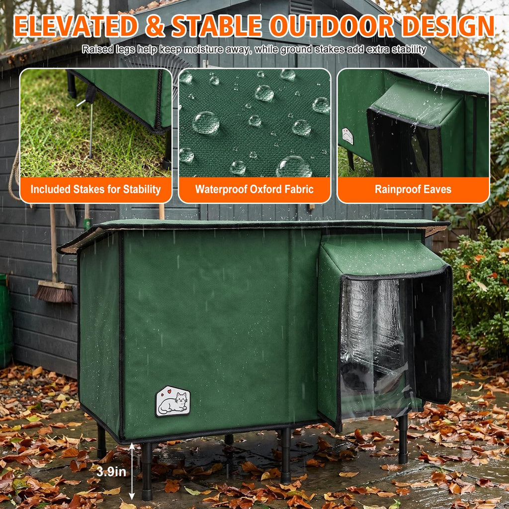 Heated Outdoor Cat House J978