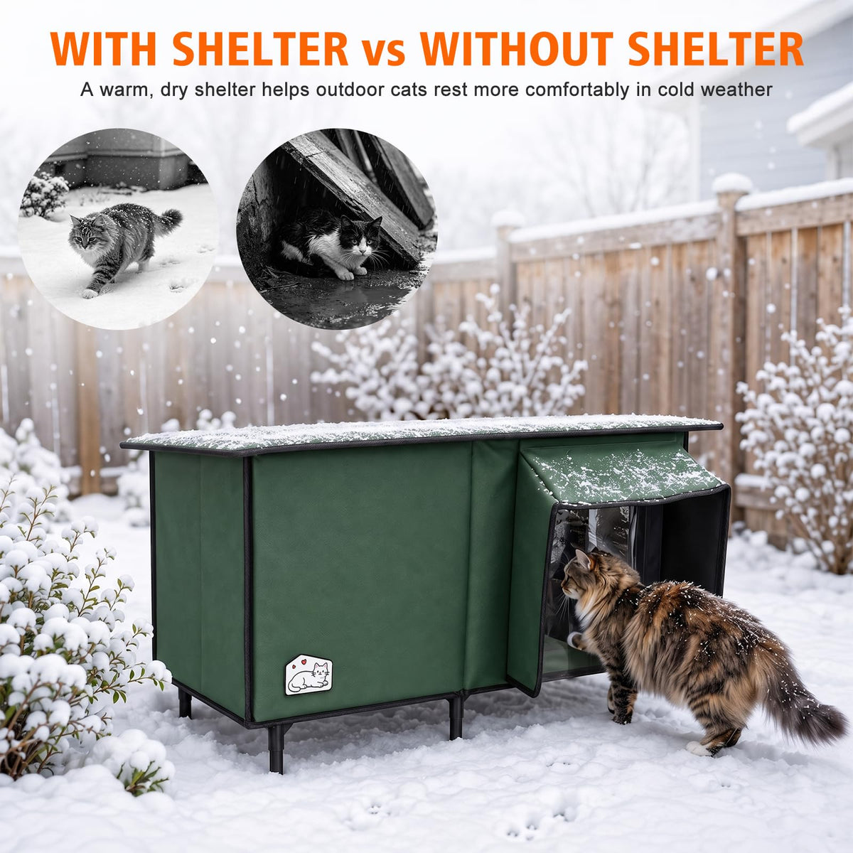 Heated Outdoor Cat House J978