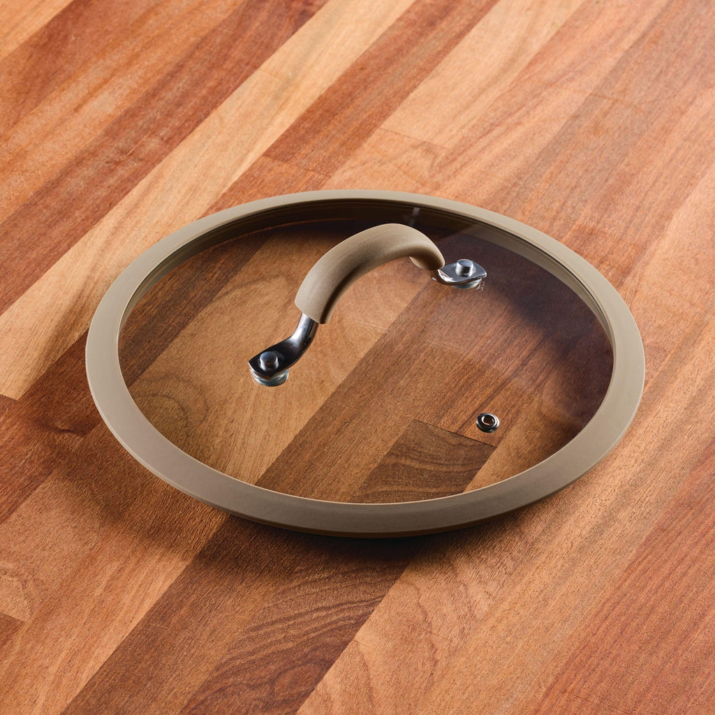 10-Inch Silicone-Rimmed Glass Lid O545716