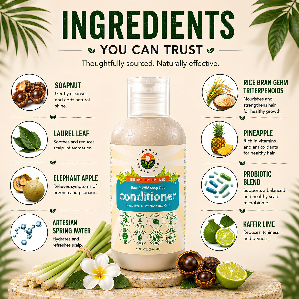 Organic Fragrance Free Conditioner 9 Oz O418619