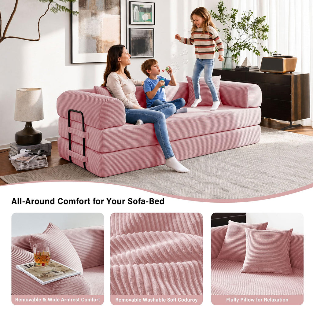 79" Convertible Sofa Bed Sleeper Futon Couch D92650
