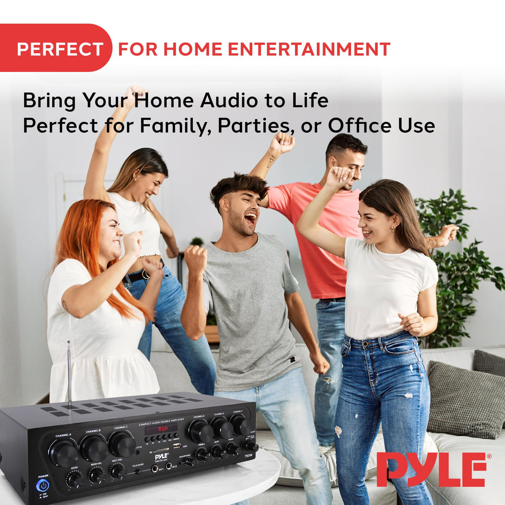 Wireless Bluetooth 6 Channel 750W Karaoke Amplifier X71482