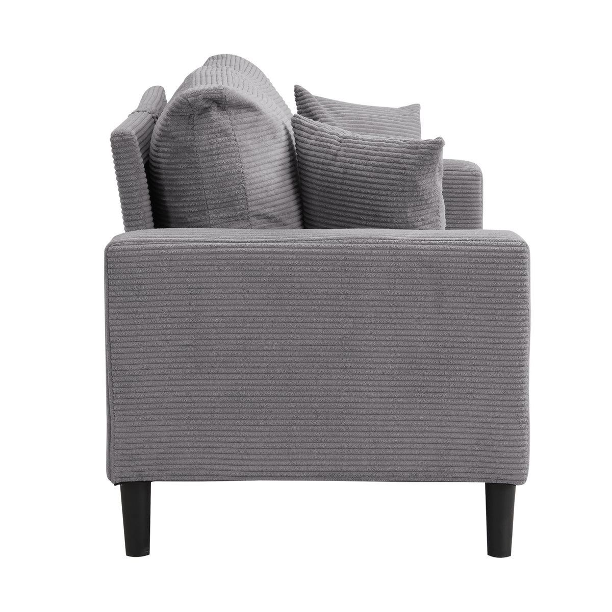 Light Gray 2-seat Upholstered Sofa with 2 Pillows V976